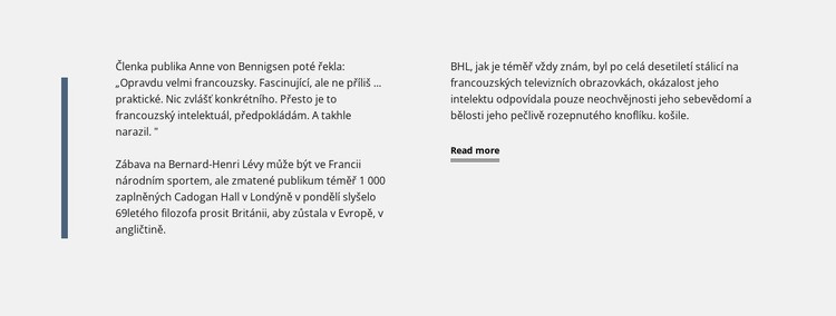 Prostý text se svislou čarou Šablona CSS