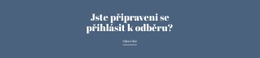 Připraveno K Odběru – Šablona Stránky HTML