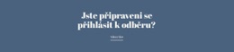 Připraveno K Odběru – Šablona Pro Tvorbu Webových Stránek