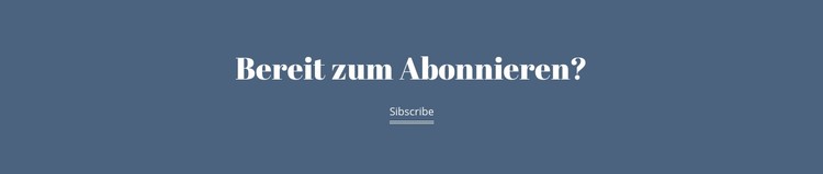 Bereit zum Abonnieren CSS-Vorlage