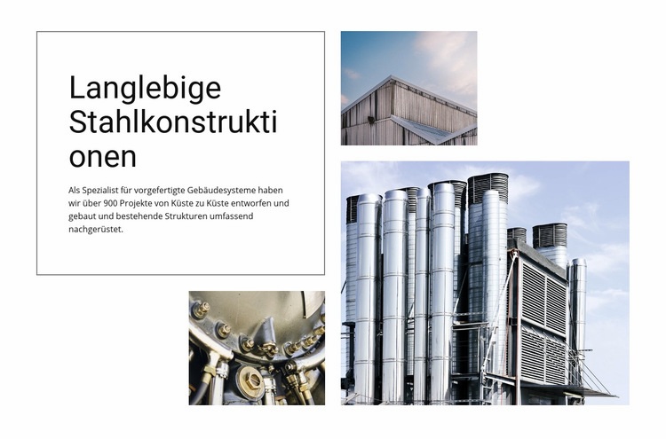 Langlebige Stahlkonstruktionen HTML Website Builder