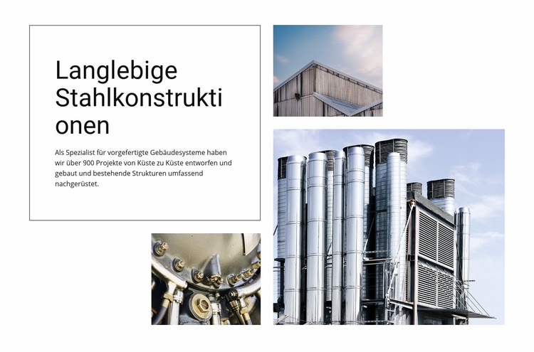 Langlebige Stahlkonstruktionen HTML5-Vorlage