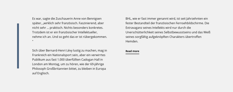 Klartext mit vertikaler Linie Joomla Vorlage