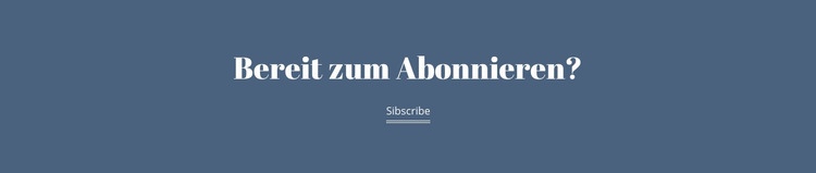 Bereit zum Abonnieren Website Builder-Vorlagen