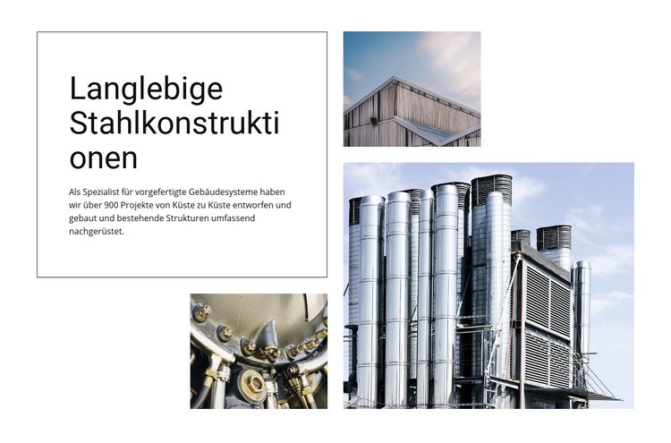 Langlebige Stahlkonstruktionen Website-Modell
