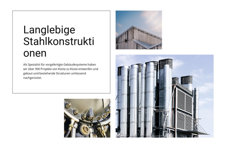Langlebige Stahlkonstruktionen Website-Vorlage