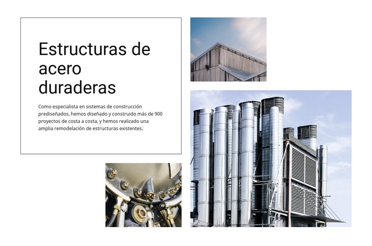 Estructuras de acero duraderas Creador de sitios web HTML