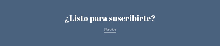 Listo suscríbete Diseño de páginas web