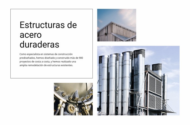 Estructuras de acero duraderas Página de destino