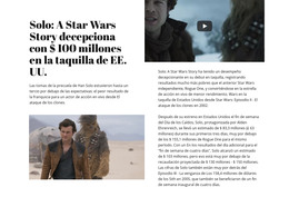 Historia De Star Wars: Plantilla De Página HTML