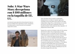 Plantilla HTML5 Exclusiva Para Historia De Star Wars