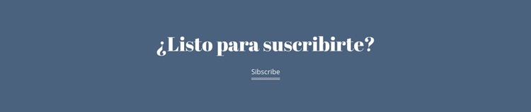 Listo suscríbete Plantilla