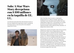 Historia De Star Wars - Plantilla De Una Página