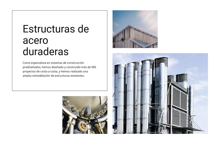 Estructuras de acero duraderas Tema de WordPress