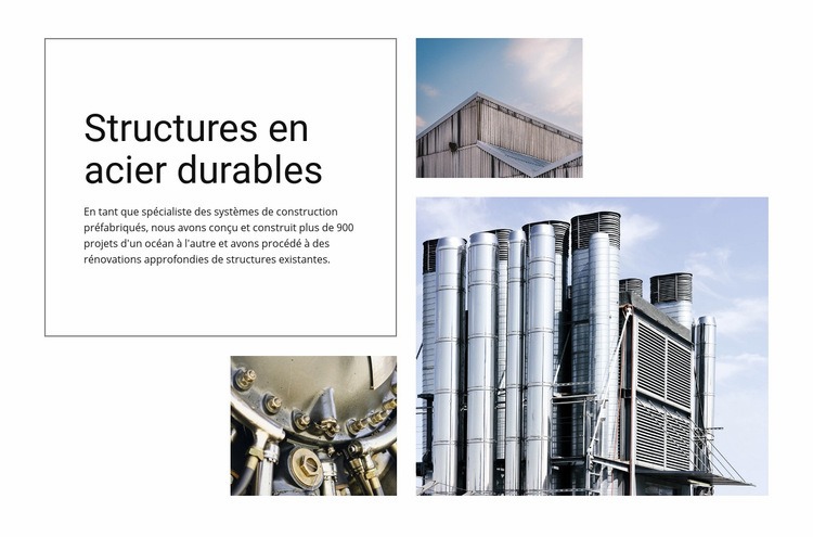 Structures en acier durables Conception de site Web
