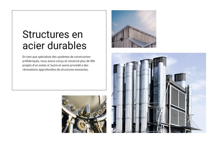 Structures en acier durables Maquette de site Web