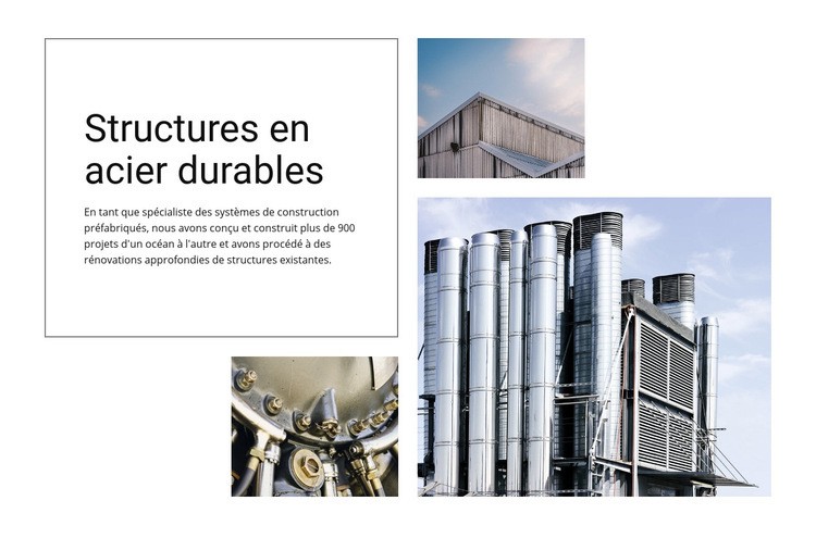 Structures en acier durables Modèle HTML5