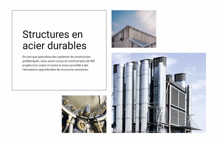 Structures en acier durables Modèle d'une page