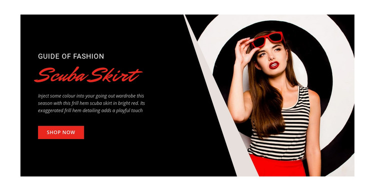 Scuba Skirt Homepage Design