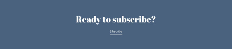 Ready subscribe Html Website Builder