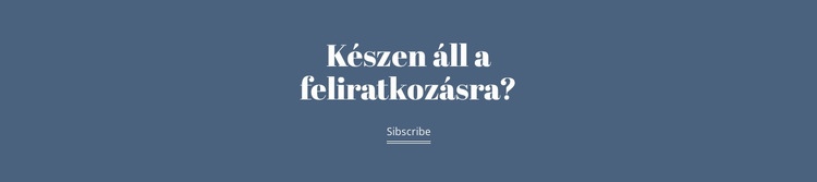 Kész feliratkozás Weboldal sablon