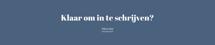 Klaar om in te schrijven HTML-sjabloon