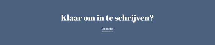 Klaar om in te schrijven Html Website Builder