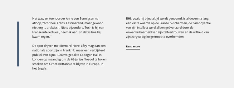 Platte tekst met verticale lijn HTML5-sjabloon