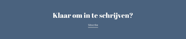 Klaar om in te schrijven Website sjabloon