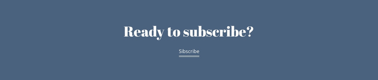 Ready subscribe One Page Template