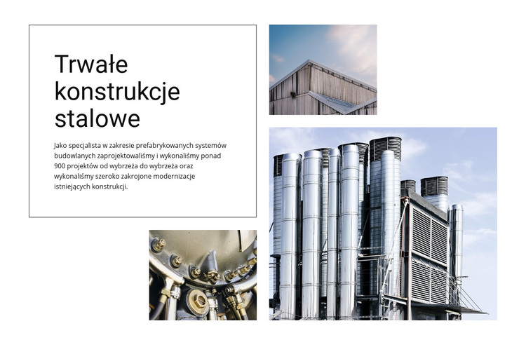 Trwałe konstrukcje stalowe Motyw WordPress