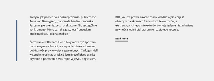 Zwykły tekst z pionową linią Szablon Joomla