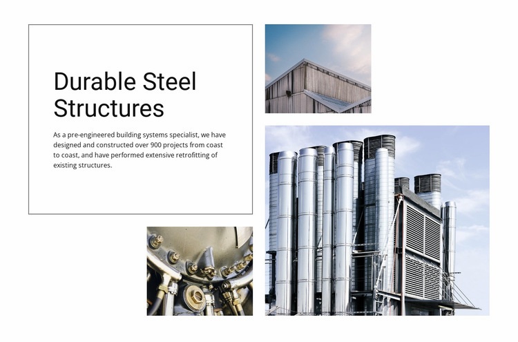 Hållbara stålkonstruktioner Html webbplatsbyggare
