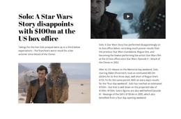 Star Wars Story - Responsive Website Templates