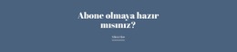 Hazır Abone Olun - HTML Generator