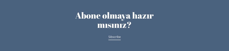 Hazır abone olun Html Web Sitesi Oluşturucu