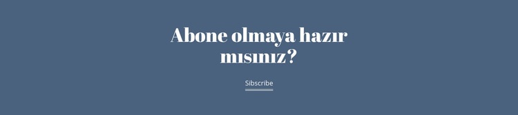 Hazır abone olun Web Sitesi Oluşturucu Şablonları