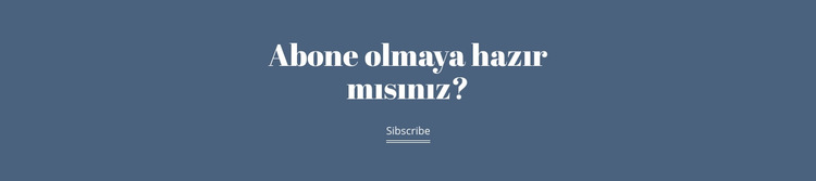 Hazır abone olun Web Sitesi Şablonu