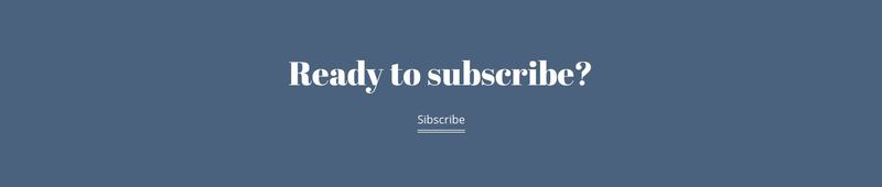 Ready subscribe Wix Template Alternative