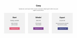 Moderní Cenová Tabulka – Jednoduchý Motiv WordPress