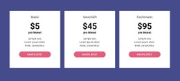 Kostenloses CSS-Layout Für Klassische Preistabelle