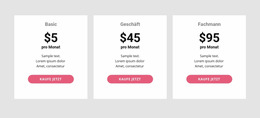 Joomla-Seitenersteller Für Einfache Preistabelle