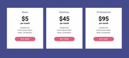 Classic Pricing Table