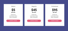 Plantilla Joomla Para Tabla De Precios Clásica