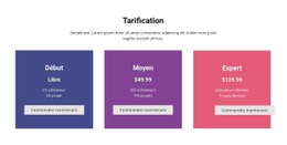 Processus De Conception Pour Tableau De Prix Coloré