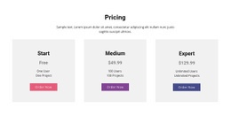 Modern Pricing Table