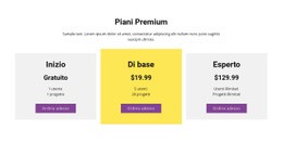 Tre Piani Tariffari - Mockup Di Sito Web Gratuito