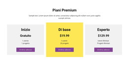 Tre Piani Tariffari - Modello Per La Creazione Di Siti Web