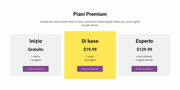Modello Joomla Pronto Per L'Uso Per Tre Piani Tariffari