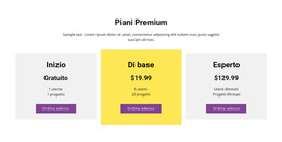 Tre Piani Tariffari - Modelli Di Siti Web Personali